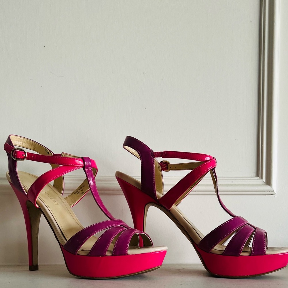 Enzo Angiolini heels Enzo Angiolini - pink / purple sandal heels- platform front